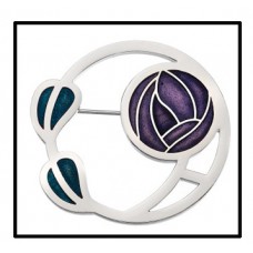 BROOCH MACK ROSE + LEAF